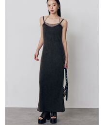 MURUA（ムルーア）の「レイヤードライクニットキャミワンピース（ワンピース）」