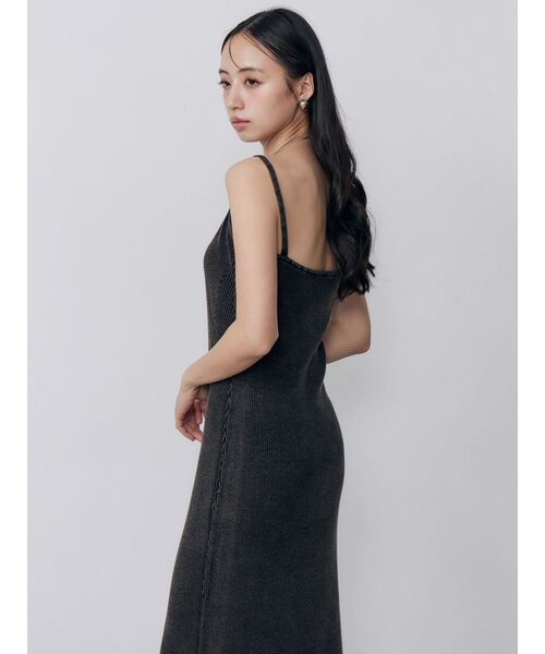 MURUA（ムルーア）の「レイヤードライクニットキャミワンピース　夏服（ワンピース・レディース・ブラック/マスタード/ブルー・FREE）」の15枚目の写真