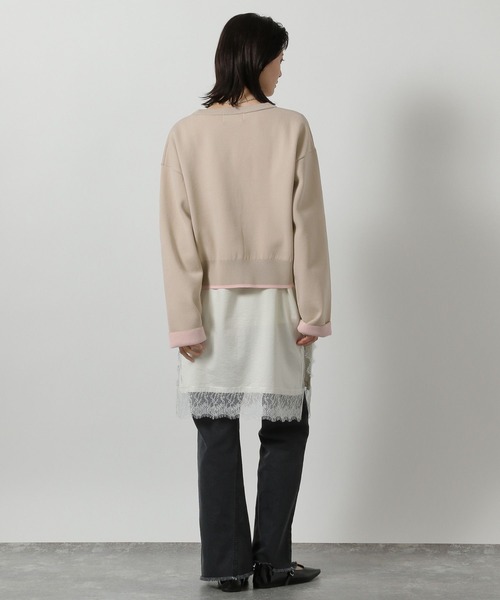 LAKOLE（ラコレ）の「サテンレースミニキャミワンピース / 647939（ワンピース・レディース・ブラック/アイボリー・FREE）」の16枚目の写真