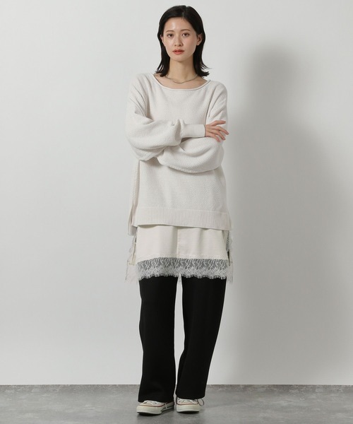 LAKOLE（ラコレ）の「サテンレースミニキャミワンピース / 647939（ワンピース・レディース・ブラック/アイボリー・FREE）」の17枚目の写真