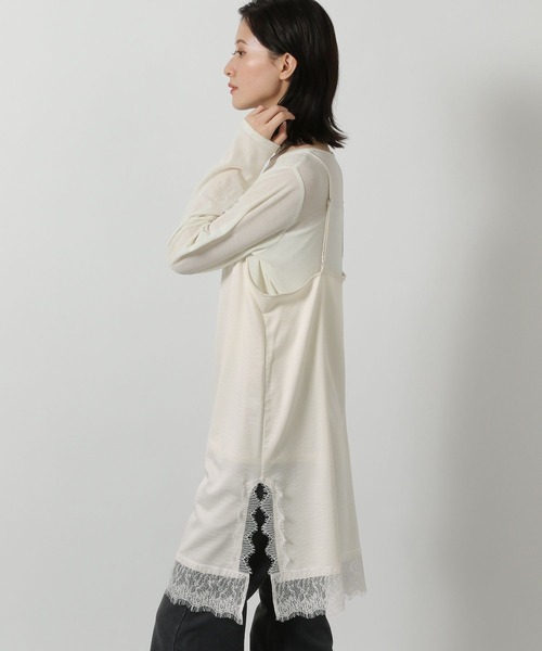 LAKOLE（ラコレ）の「サテンレースミニキャミワンピース / 647939（ワンピース・レディース・ブラック/アイボリー・FREE）」の21枚目の写真