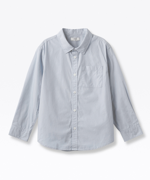 MUSINSA STANDARD KIDS（ムシンサスタンダードキッズ）の「リラックスドウォッシュドポプリンシャツ[スカイブルー]（シャツ/ブラウス・レディース・その他・130/120/140/150/110）」の2枚目の写真