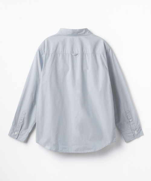 MUSINSA STANDARD KIDS（ムシンサスタンダードキッズ）の「リラックスドウォッシュドポプリンシャツ[スカイブルー]（シャツ/ブラウス・レディース・その他・130/120/140/150/110）」の3枚目の写真
