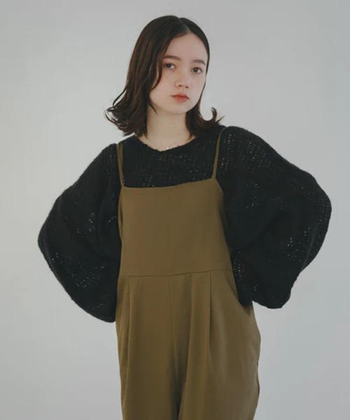 merrylatte(メリーラテ)の「アシンメトリーオールインワン【IROHANI】(つなぎ/オールインワン・レディース・ブラウン・FREE)」の2枚目の写真