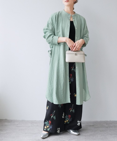 reca（レカ）の「サイドリボンシャツワンピース（シャツワンピース・レディース・ダークグリーン/グレイッシュベージュ/エメラルド・FREE）」の14枚目の写真