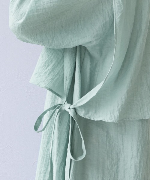reca（レカ）の「サイドリボンシャツワンピース（シャツワンピース・レディース・ダークグリーン/グレイッシュベージュ/エメラルド・FREE）」の17枚目の写真