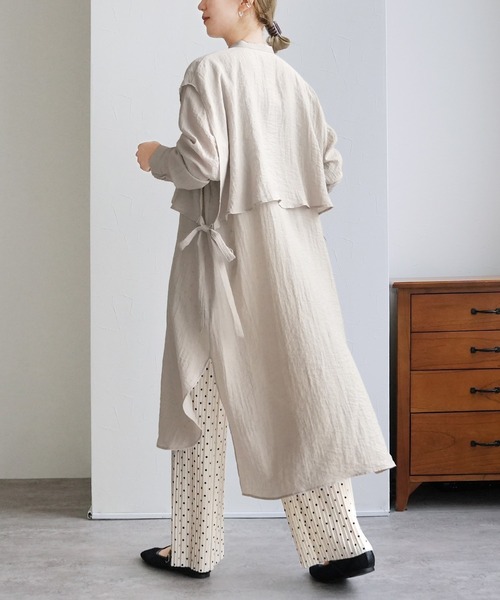 reca（レカ）の「サイドリボンシャツワンピース（シャツワンピース・レディース・ダークグリーン/グレイッシュベージュ/エメラルド・FREE）」の8枚目の写真