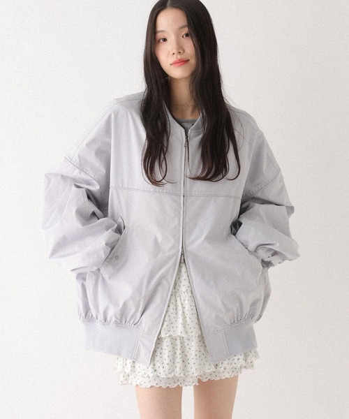 Heather（ヘザー）の「ギャザーBIG MA-1　656615（MA-1・レディース・ブルー/アイボリー/ブラック・FREE）」の3枚目の写真