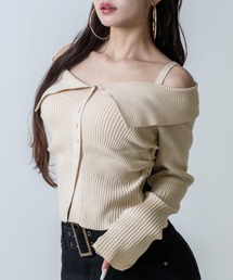 ANAP | リブニット オフショルダー トップス(ニット/セーター)