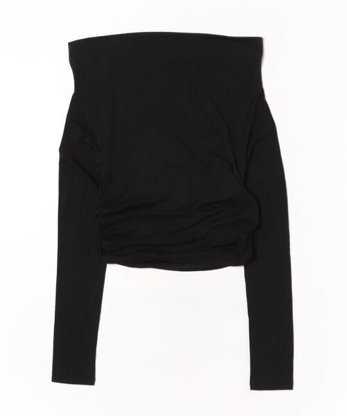 CLANE DRAPED OFF SHOULDER SOFT CUT TOPS 【公式通販】
