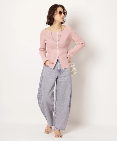 Arpege story(アルページュストーリー)の「前後2WAYリブニット(ニット/セーター・レディース・ホワイト/ピンク/ネイビー/グリーン系その他・2)」の12枚目の写真