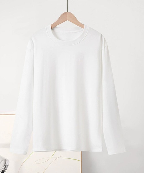 by LEGNA(バイレグナ)の「【全7色展開】ゆるっとTシャツ(Tシャツ/カットソー・レディース・ライトブルー/ブラック/アイボリー/ネイビー/ベージュ/サーモンピンク/ホワイト・SMALL/MEDIUM/XX-LARGE/X-LARGE/LARGE)」の1枚目の写真