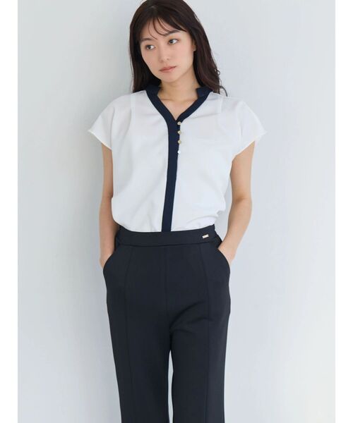 TONAL（トーナル）の「360°ストレッチスリムフレアパンツ（その他パンツ・レディース・ネイビー/ブラック/オフホワイト・MEDIUM/SMALL/LARGE）」の12枚目の写真
