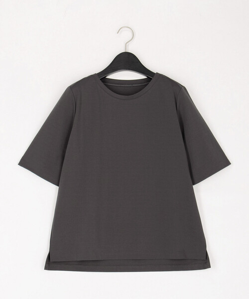 Gabardine K.T（ギャバジンケーティー）の「ポンチ キレイめTシャツ（Tシャツ/カットソー・レディース・ライトグレー/チャコール・7号）」の2枚目の写真