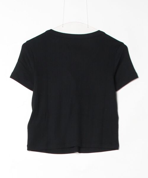 GUESS JEANS(ゲスジーンズ)の「GUESS JEANS Pointelle Short Sleeves Henley Top 半袖 トップス(Tシャツ/カットソー・レディース・ブラック・SMALL/MEDIUM/X-SMALL)」の12枚目の写真