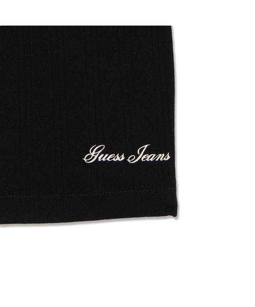 GUESS JEANS(ゲスジーンズ)の「GUESS JEANS Pointelle Short Sleeves Henley Top 半袖 トップス(Tシャツ/カットソー・レディース・ブラック・SMALL/MEDIUM/X-SMALL)」の9枚目の写真