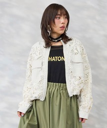 JETSET SOLO PLUS （ジェットセットソロプラス）の「【FONT LAB】ボタニカルレースドロストヘムブルゾン（ブルゾン）」