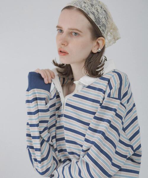 URBAN RESEARCH Sonny Label（アーバンリサーチサニーレーベル）の「マルチボーダーラガーシャツ（Tシャツ/カットソー・レディース・グリーン系その他/ブルー系その他/ピンク系その他・FREE）」の2枚目の写真