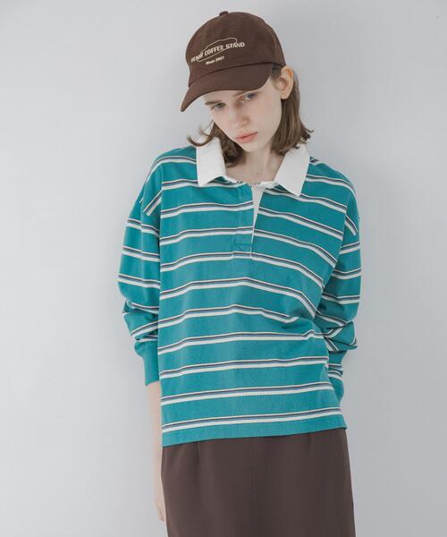 URBAN RESEARCH Sonny Label（アーバンリサーチサニーレーベル）の「マルチボーダーラガーシャツ（Tシャツ/カットソー・レディース・グリーン系その他/ブルー系その他/ピンク系その他・FREE）」の4枚目の写真