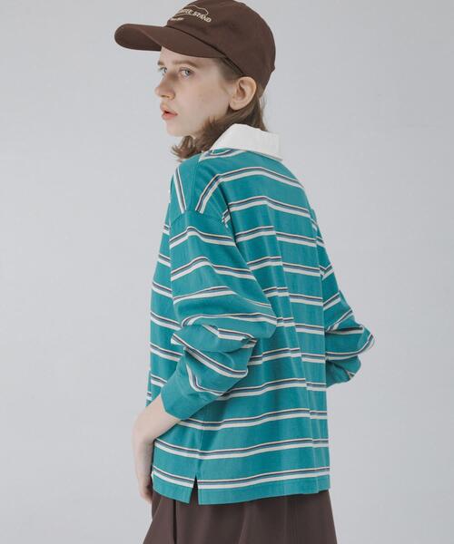 URBAN RESEARCH Sonny Label（アーバンリサーチサニーレーベル）の「マルチボーダーラガーシャツ（Tシャツ/カットソー・レディース・グリーン系その他/ブルー系その他/ピンク系その他・FREE）」の7枚目の写真