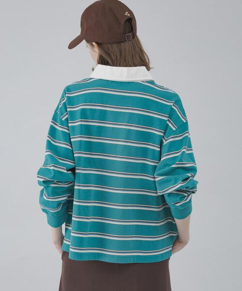 URBAN RESEARCH Sonny Label（アーバンリサーチサニーレーベル）の「マルチボーダーラガーシャツ（Tシャツ/カットソー・レディース・グリーン系その他/ブルー系その他/ピンク系その他・FREE）」の8枚目の写真