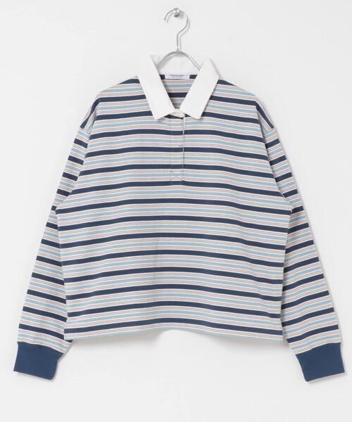 URBAN RESEARCH Sonny Label（アーバンリサーチサニーレーベル）の「マルチボーダーラガーシャツ（Tシャツ/カットソー・レディース・グリーン系その他/ブルー系その他/ピンク系その他・FREE）」の20枚目の写真