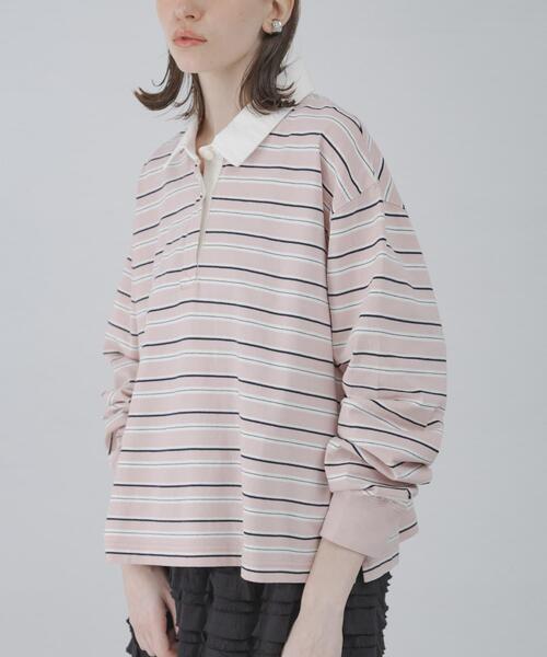 URBAN RESEARCH Sonny Label（アーバンリサーチサニーレーベル）の「マルチボーダーラガーシャツ（Tシャツ/カットソー・レディース・グリーン系その他/ブルー系その他/ピンク系その他・FREE）」の22枚目の写真