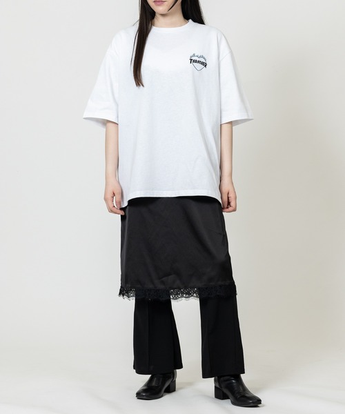 THRASHER(スラッシャー)の「【at】〔THRASHER/スラッシャー〕別注 ファイアーハート ワンポイントロゴ刺繍 クルーネック半袖Tシャツ S~Lサイズ展開(Tシャツ/カットソー・メンズ・ホワイト/アッシュグレー/ブラック・SMALL/LARGE/MEDIUM)」の18枚目の写真