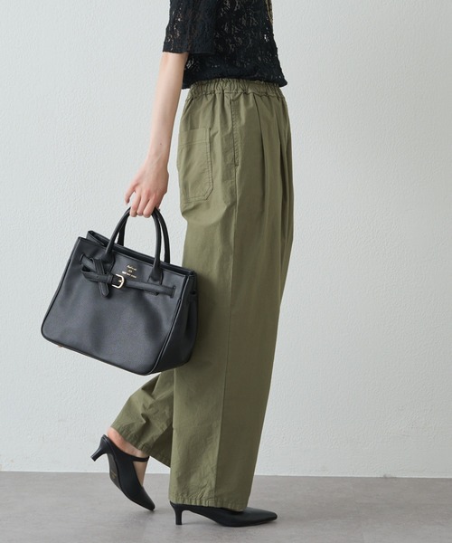 PUAL CE CIN（ピュアルセシン）の「高密度コットン製品染コクーンパンツ（その他パンツ・レディース・イエロー/ピンク/カーキ/ブラック・LARGE/MEDIUM）」の17枚目の写真