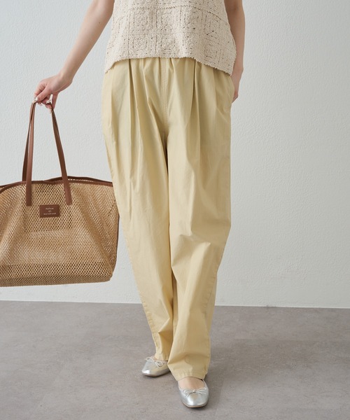 PUAL CE CIN（ピュアルセシン）の「高密度コットン製品染コクーンパンツ（その他パンツ・レディース・イエロー/ピンク/カーキ/ブラック・LARGE/MEDIUM）」の7枚目の写真