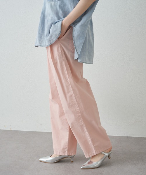 PUAL CE CIN（ピュアルセシン）の「高密度コットン製品染コクーンパンツ（その他パンツ・レディース・イエロー/ピンク/カーキ/ブラック・LARGE/MEDIUM）」の11枚目の写真