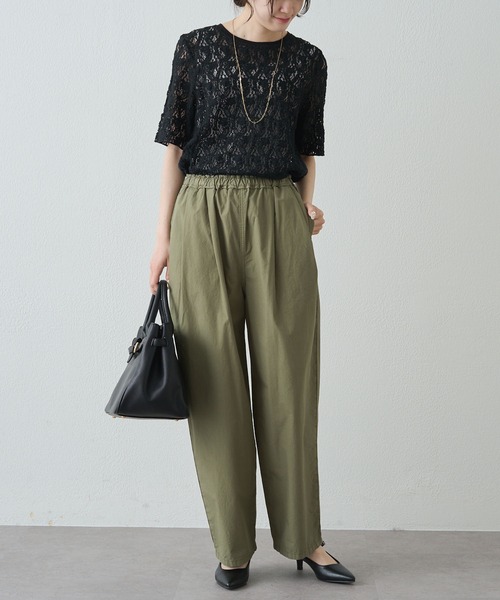 PUAL CE CIN（ピュアルセシン）の「高密度コットン製品染コクーンパンツ（その他パンツ・レディース・イエロー/ピンク/カーキ/ブラック・LARGE/MEDIUM）」の19枚目の写真