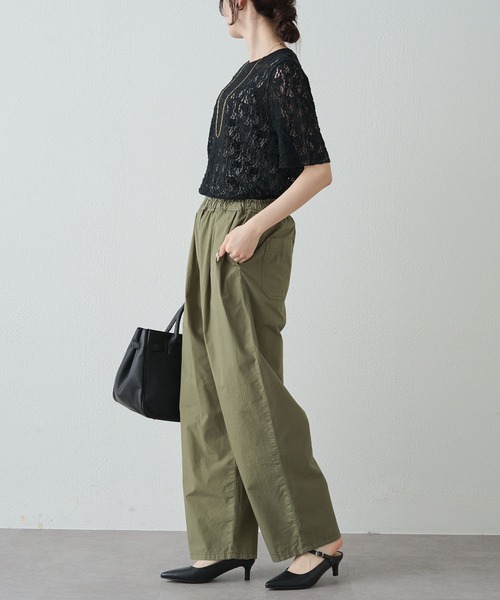 PUAL CE CIN（ピュアルセシン）の「高密度コットン製品染コクーンパンツ（その他パンツ・レディース・イエロー/ピンク/カーキ/ブラック・LARGE/MEDIUM）」の20枚目の写真