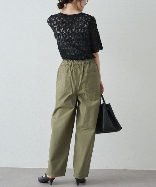 PUAL CE CIN（ピュアルセシン）の「高密度コットン製品染コクーンパンツ（その他パンツ・レディース・イエロー/ピンク/カーキ/ブラック・LARGE/MEDIUM）」の21枚目の写真