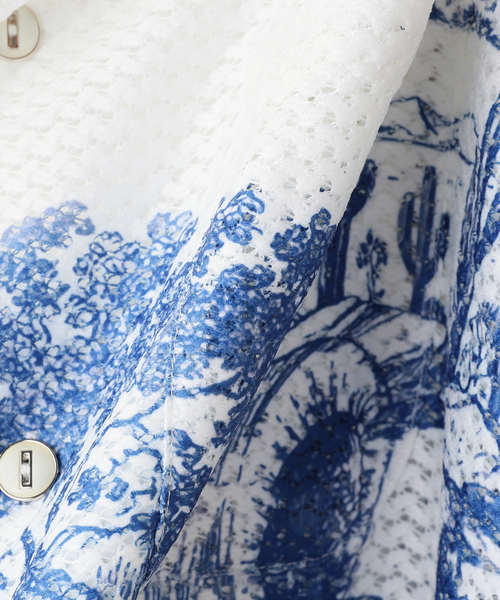PLATEAU STUDIO（プラトースタジオ）の「PLATEAU STUDIO / プラトースタジオ Summer shirt - lace（シャツ/ブラウス・メンズ・ホワイト・3）」の5枚目の写真