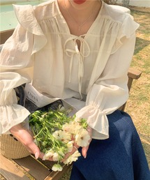 VIBGYOR | 【TUNE】リブフリルブラウス(シャツ/ブラウス)