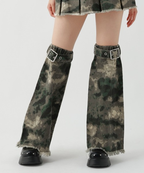 repipi armario（レピピ アルマリオ）の「デニムフリンジニーカバー（ソックス/靴下・キッズ・カモフラージュ/ブラック/ブルー・FREE）」の3枚目の写真