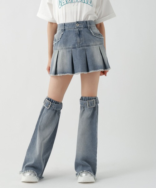 repipi armario（レピピ アルマリオ）の「デニムフリンジニーカバー（ソックス/靴下・キッズ・カモフラージュ/ブラック/ブルー・FREE）」の9枚目の写真