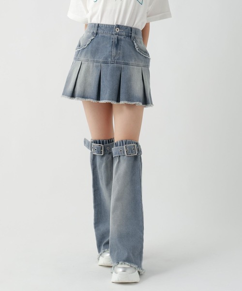 repipi armario（レピピ アルマリオ）の「デニムフリンジニーカバー（ソックス/靴下・キッズ・カモフラージュ/ブラック/ブルー・FREE）」の10枚目の写真