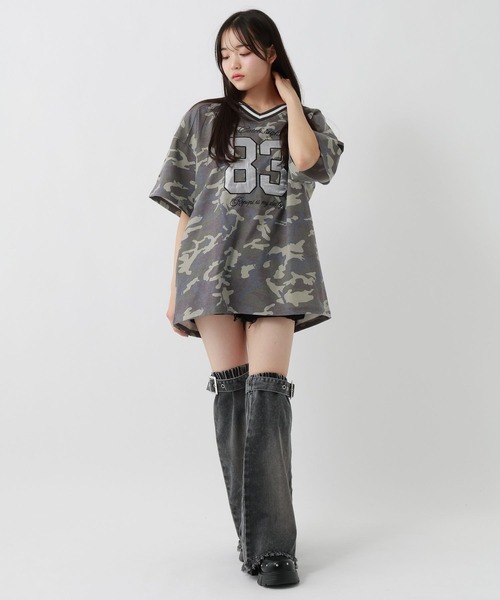 repipi armario（レピピ アルマリオ）の「デニムフリンジニーカバー（ソックス/靴下・キッズ・カモフラージュ/ブラック/ブルー・FREE）」の13枚目の写真