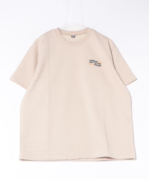 Kahiko(カヒコ)の「【Kahiko】SURF&Palms ジェイメンズTシャツ(Tシャツ/カットソー・メンズ・ベージュ/ネイビー/グリーン/ホワイト/グレー・FREE)」の4枚目の写真