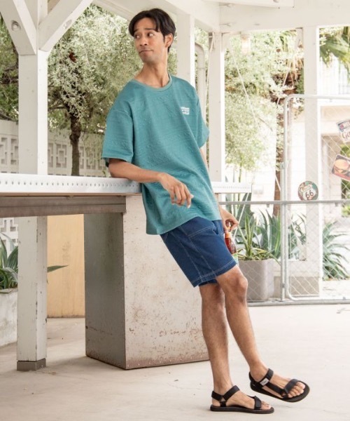Kahiko(カヒコ)の「【Kahiko】SURF&Palms ジェイメンズTシャツ(Tシャツ/カットソー・メンズ・ベージュ/ネイビー/グリーン/ホワイト/グレー・FREE)」の9枚目の写真
