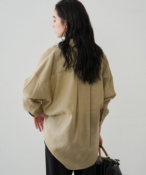 LOUNGEDRESS(ラウンジドレス)の「カシュクール2wayリネンシャツ(シャツ/ブラウス・レディース・オフホワイト/ベージュ/ピンク・FREE)」の20枚目の写真