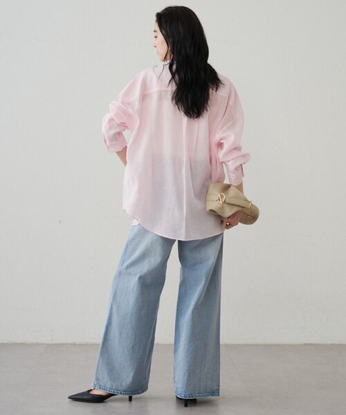 LOUNGEDRESS(ラウンジドレス)の「カシュクール2wayリネンシャツ(シャツ/ブラウス・レディース・オフホワイト/ベージュ/ピンク・FREE)」の18枚目の写真