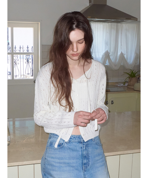 ETMON（エトモン）の「Crochet Strap Cardigan, Ivory（カーディガン/ボレロ・レディース・その他・F）」の5枚目の写真