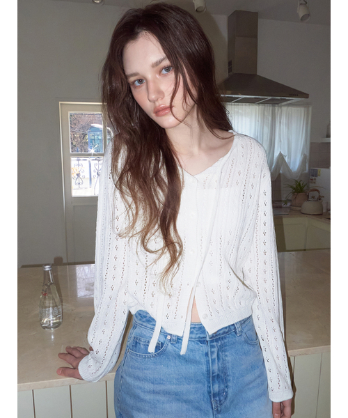 ETMON（エトモン）の「Crochet Strap Cardigan, Ivory（カーディガン/ボレロ・レディース・その他・F）」の7枚目の写真