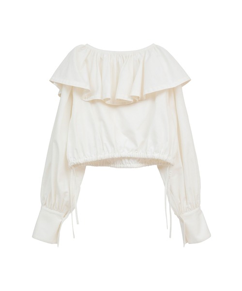 CLANE/クラネ】FRILL COLLAR SHORT BLOUSE/フリルカラーショート