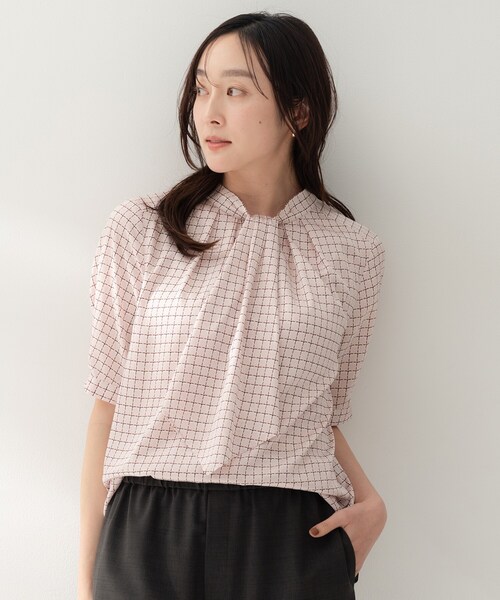 UNTITLED(アンタイトル)の「【洗える/スーツインナー】ジオメボウタイブラウス(シャツ/ブラウス・レディース・グリーン系1/ピンク系その他/ライトグレー系・00/01/02/03/04/44/46/48/50)」の16枚目の写真