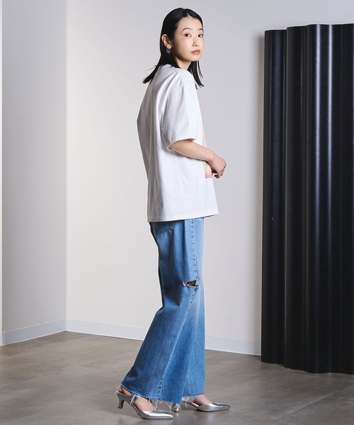 ROSE BUD(ローズバッド)の「(GENE HEAVENS)NEON PHOTO TEE(Tシャツ/カットソー・レディース・チャコールグレー/オフホワイト・ONE SIZE)」の8枚目の写真