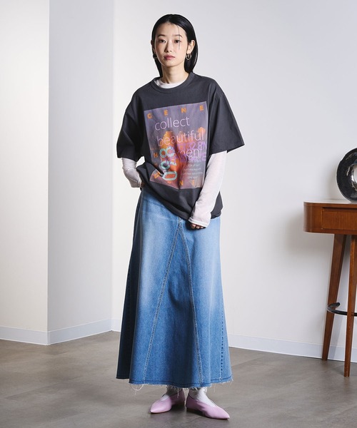 ROSE BUD(ローズバッド)の「(GENE HEAVENS)NEON PHOTO TEE(Tシャツ/カットソー・レディース・チャコールグレー/オフホワイト・ONE SIZE)」の14枚目の写真